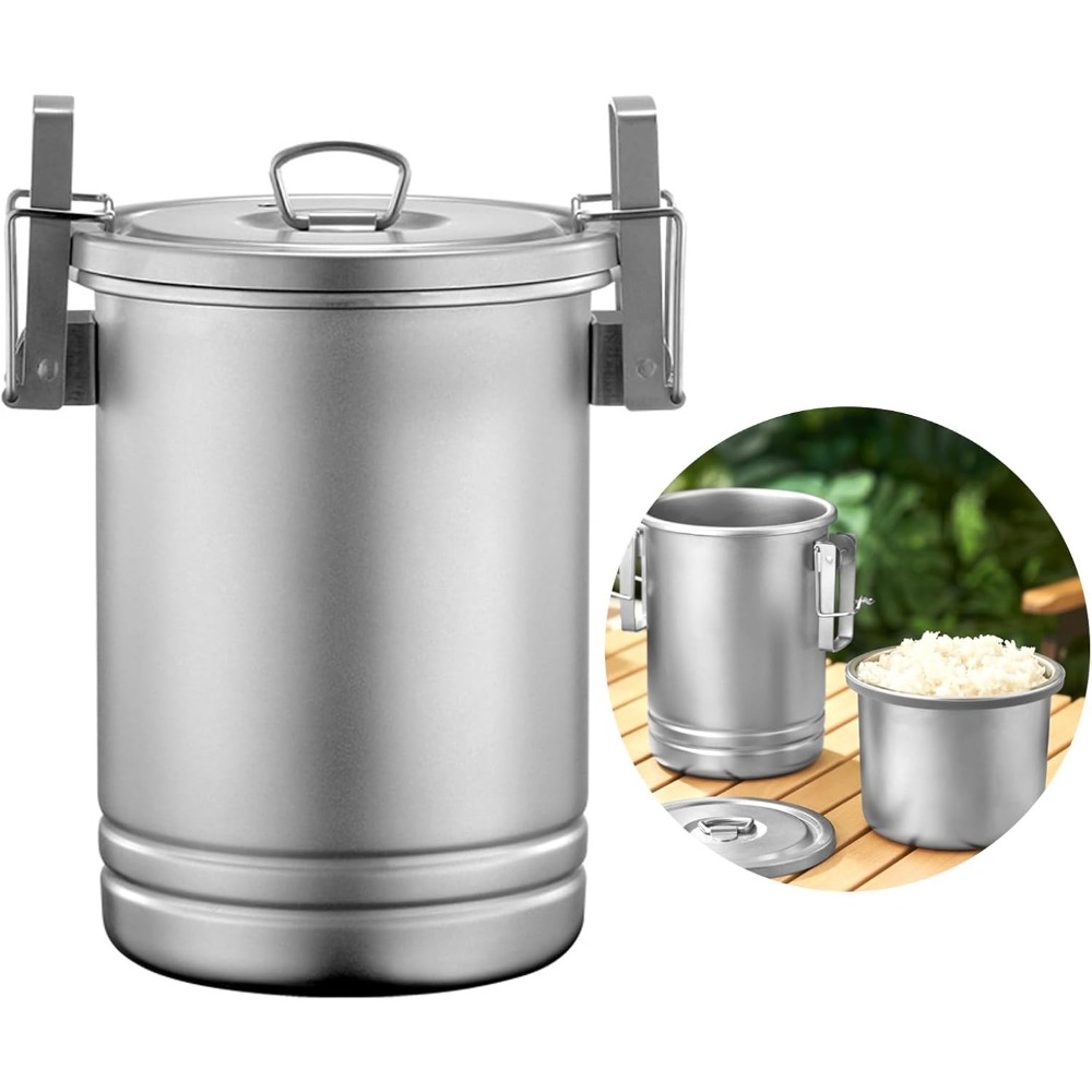 Nesting Camping Cooking Set - Camping Kookset met deksel 304 roestvrij