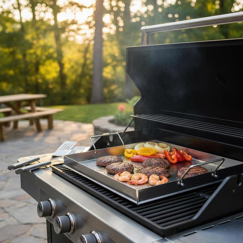 Camping Cooking And Eating - Universele platte bakplaat 18x16 inch voor