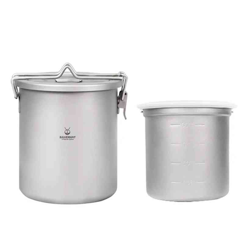Camping Cooking Rice - Silverant Camping Titanium Pot Ultralight Rijstsoep