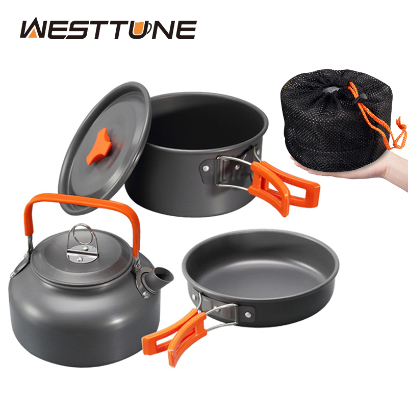 Camping Cooking Cup - WESTTUNE Camping Kookgerei Kit Aluminium Outdoor