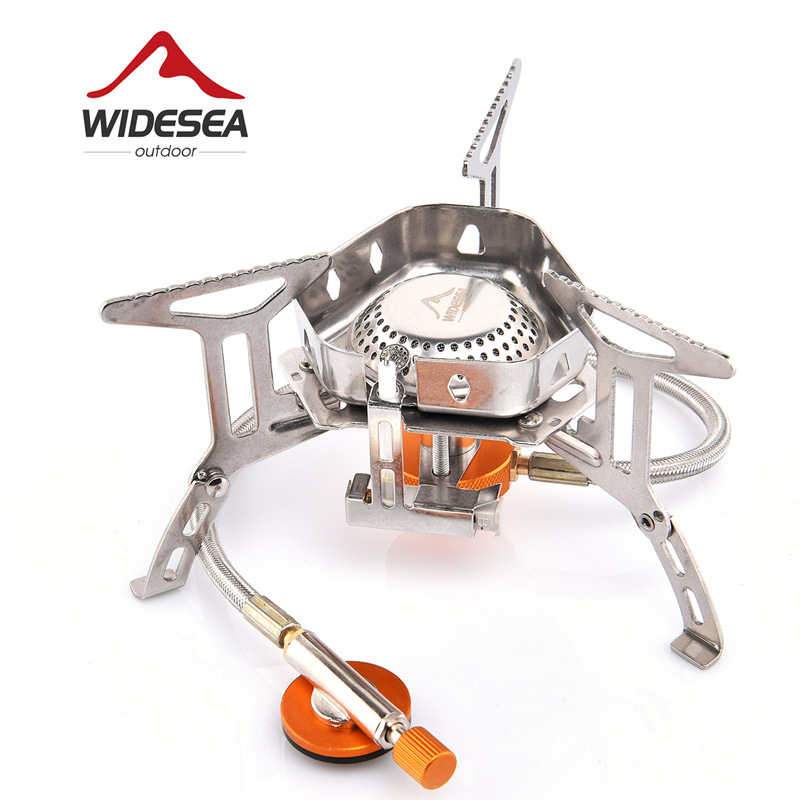 Camping Cooking Canister - Draagbare, winddichte gasfornuis met afneembare brander,