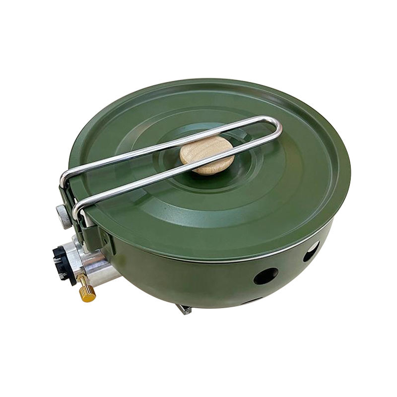 Camping Cooking Cupboard - Campinggasfornuis met antiaanbakpan Winddicht draagbaar camping-