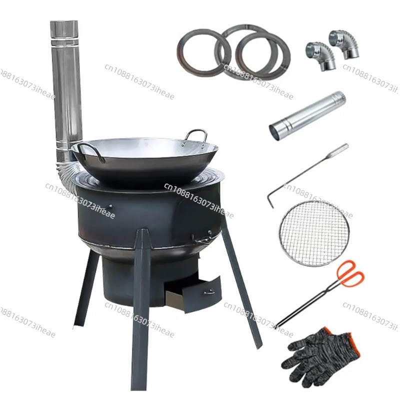 Camping Hiking Cooking - 43cm Draagbare Afneembare Outdoor Kookfornuis Beweegbare