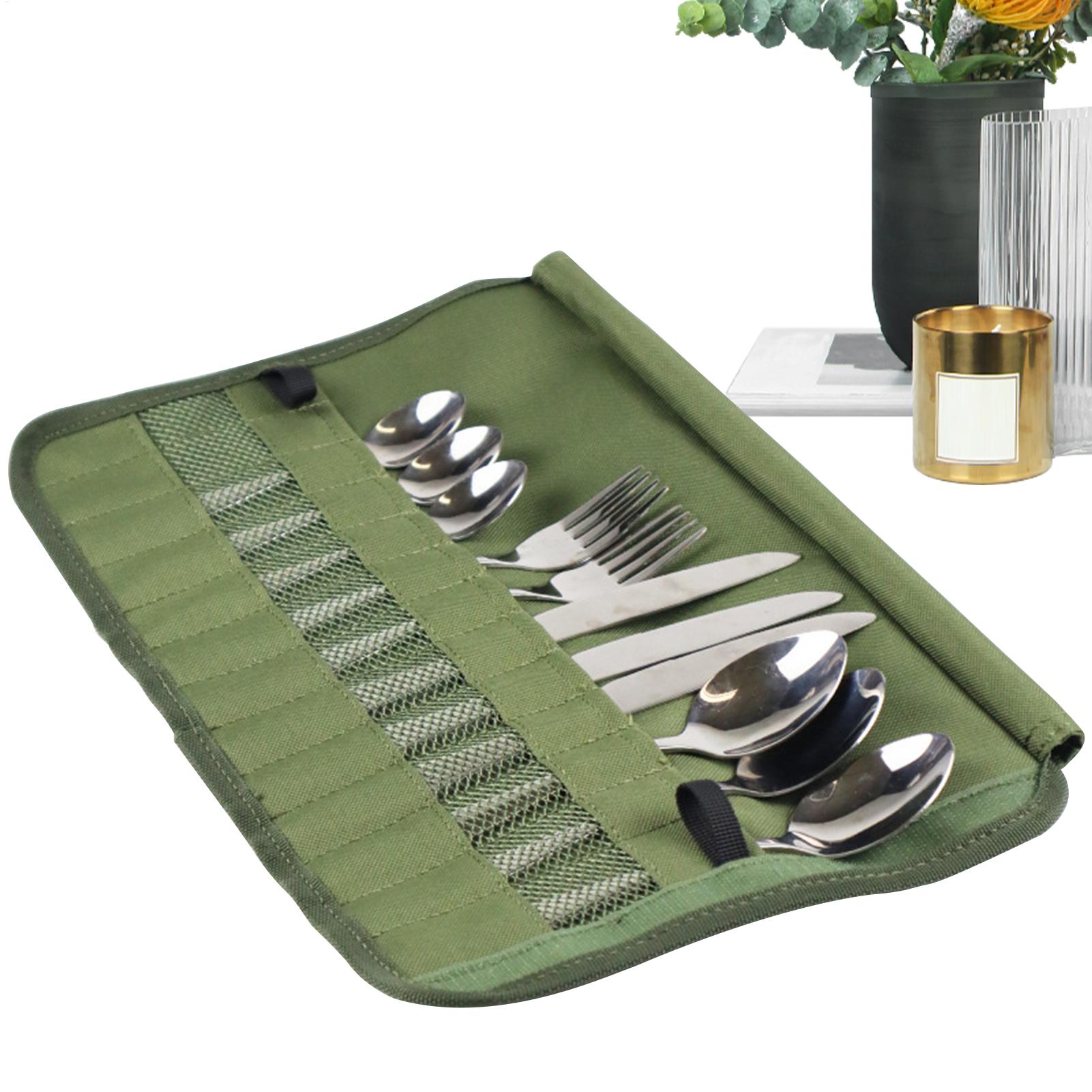 Camping Cooking Utensil Roll - Camping Servies Roll Bag Camping Reizen