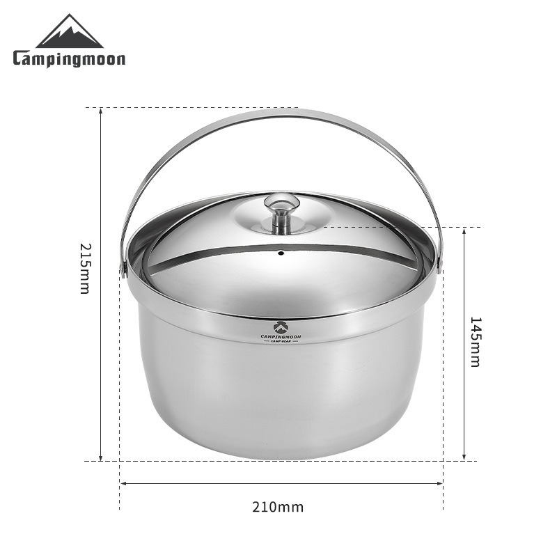 Camping Cooking Rice - CAMPINGMOON CC-21 Gestoofde Rijstpot Verdikte Roestvrijstalen