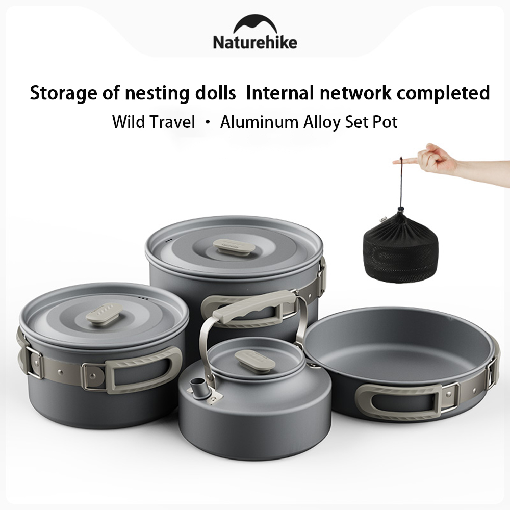 Camping Hiking Cooking - Naturehike Outdoor Pot Set, Camping Kookuitrusting,