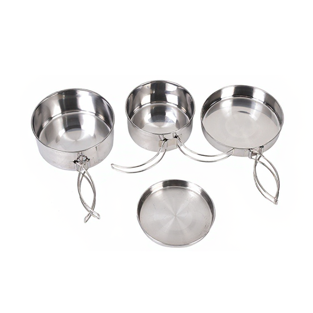 4-delige roestvrijstalen kooks - Nesting Camping Cooking Set recensie en prijs