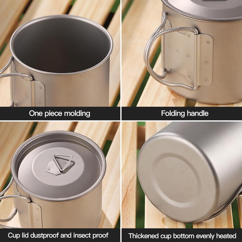Titanium kampeermok met inklap - Camping Cooking Cup recensie en prijs