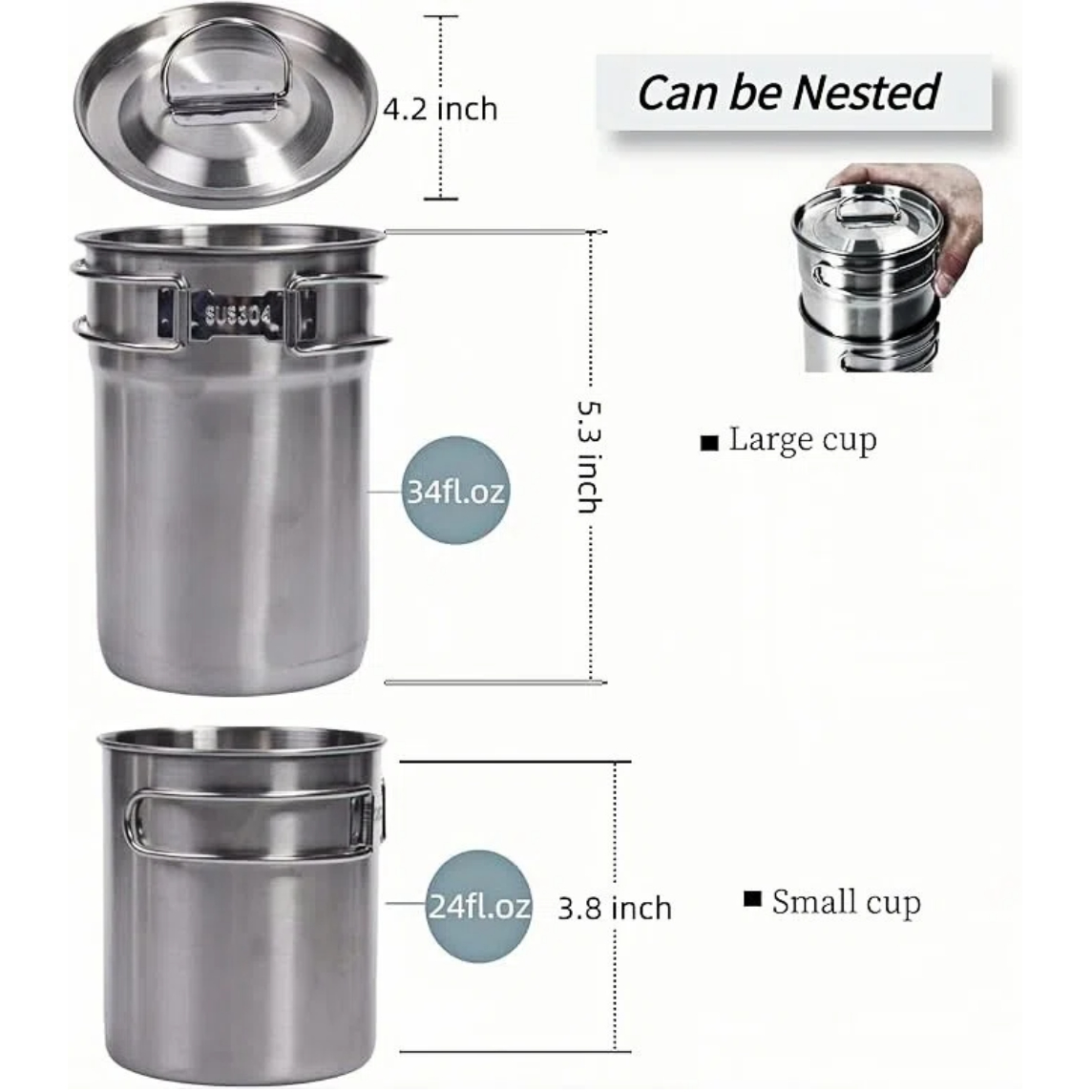 Opvouwbare campingbekers, camp - Camping Cooking Cup recensie en prijs