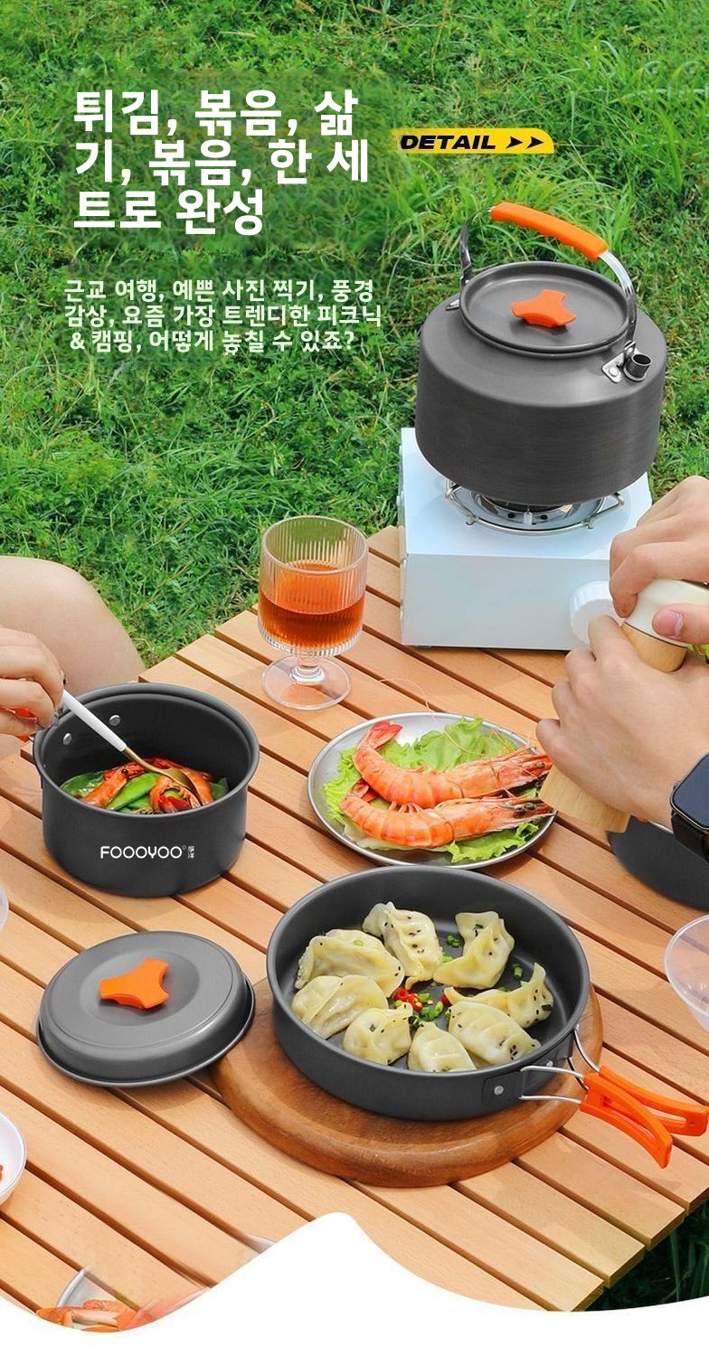 Outdoor Camping Kookgerei Set  - Nesting Camping Cooking Set recensie en prijs