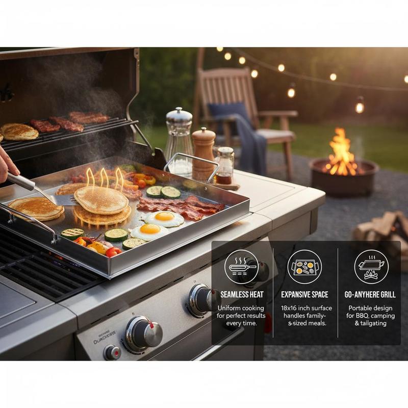 Universele platte bakplaat 18x - Camping Cooking And Eating recensie en prijs