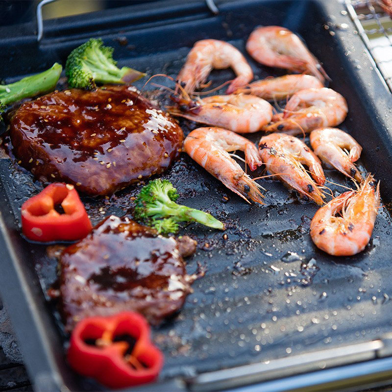 Buiten dikke vierkante grillpa - Camping Cooking Device recensie en prijs
