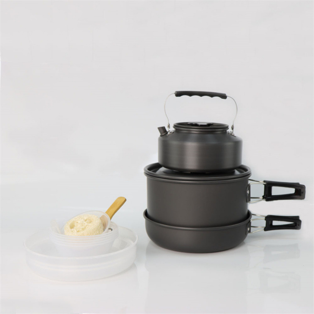 Grote kookset voor buiten, 2-4 - Nesting Camping Cooking Set recensie en prijs