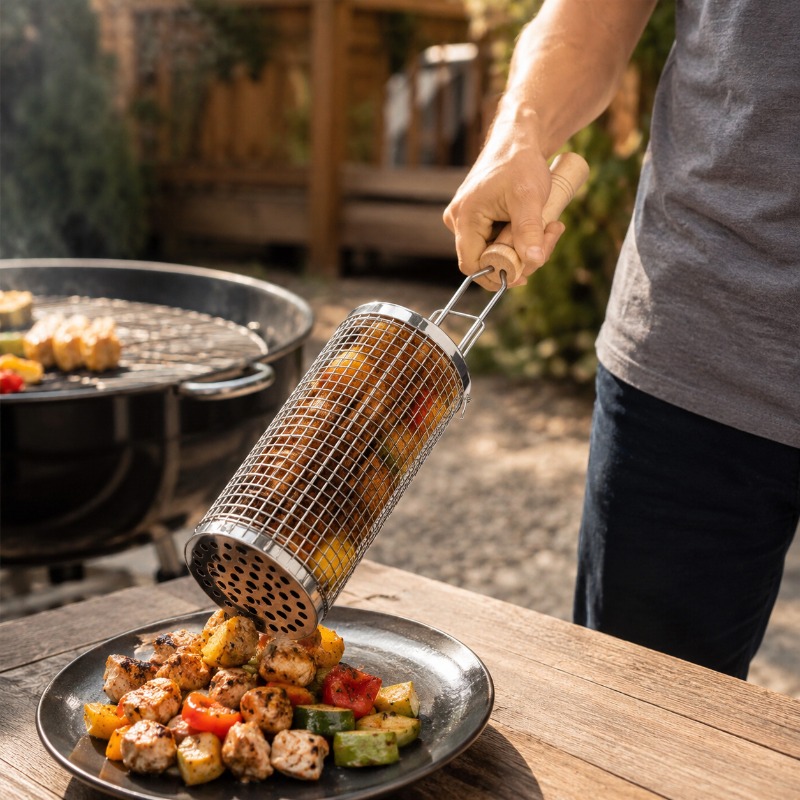 Ronde barbecue grillmandset va - Camping Cooking Device recensie en prijs