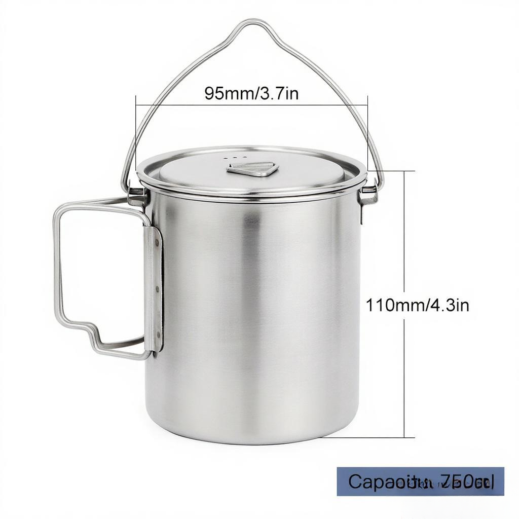 750 ml roestvrijstalen pot, dr - Camping Cooking Cup recensie en prijs