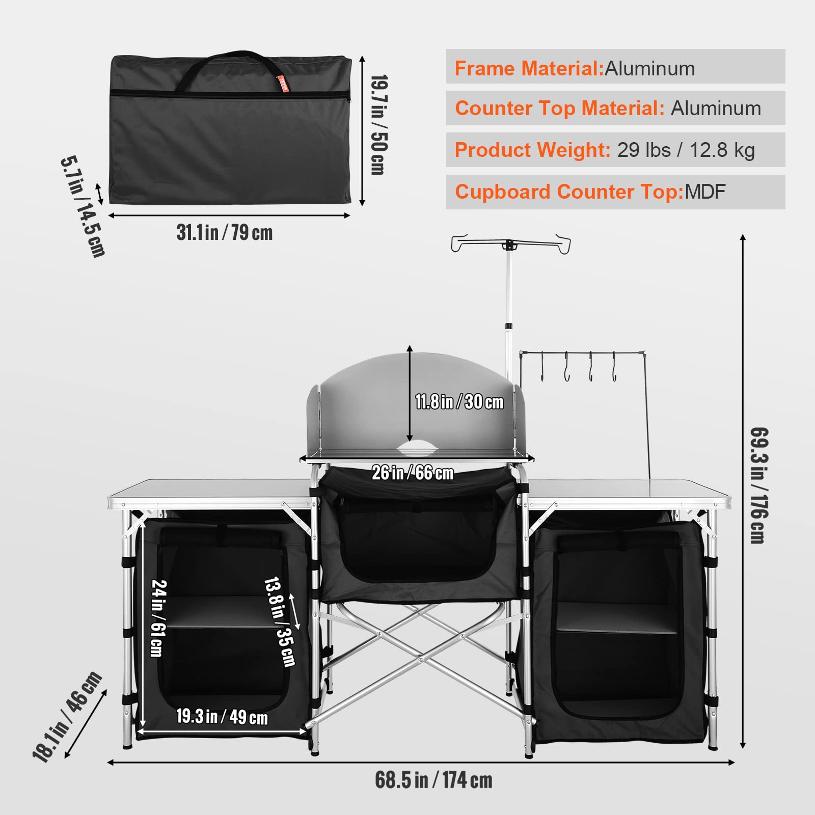 Opvouwbare buitenkooktafel van - Camping Cooking Cupboard recensie en prijs