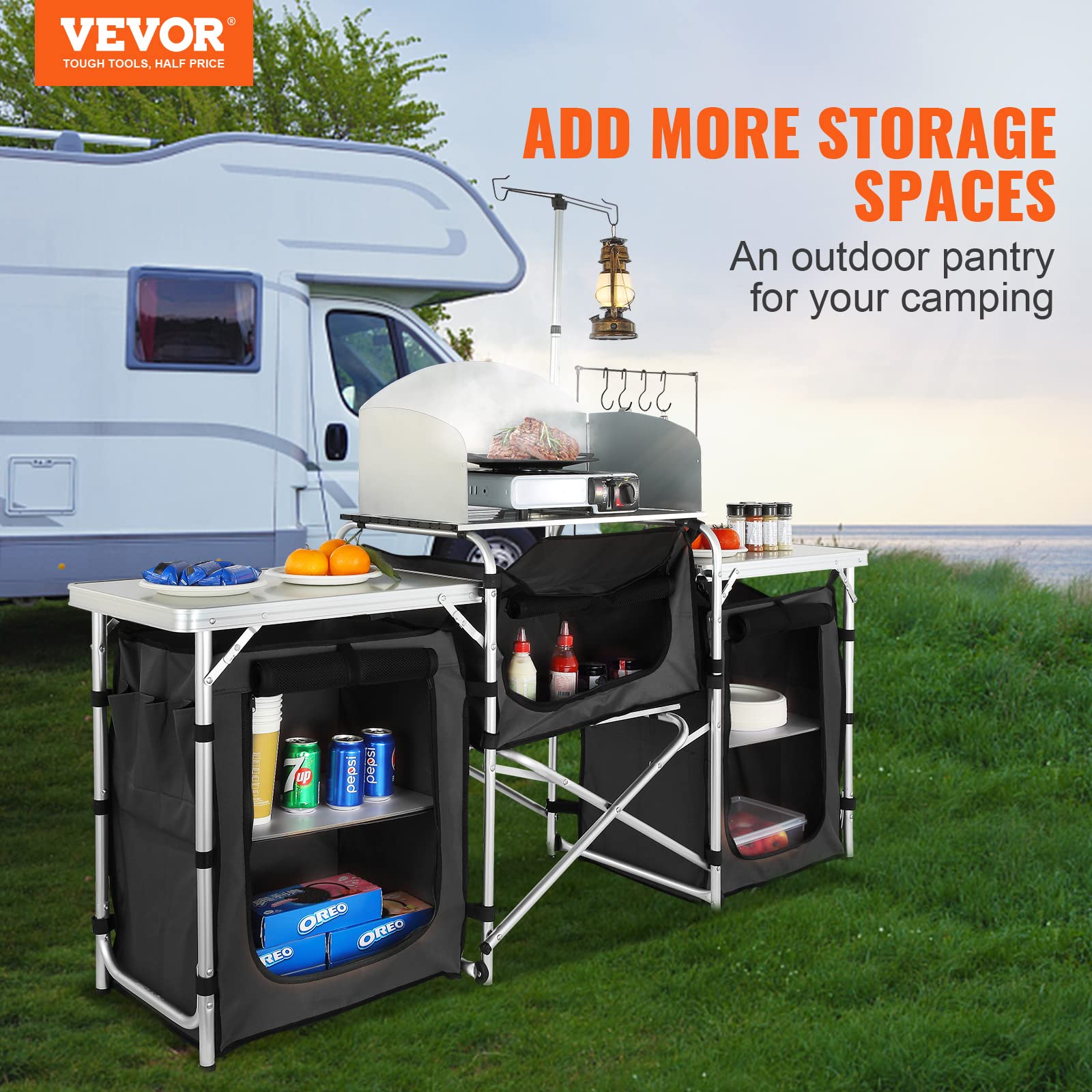 Opvouwbare buitenkooktafel van - Camping Cooking Cupboard recensie en prijs