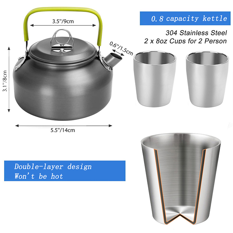 1 Set Outdoor Pot Pan Camping  - Camping Cooking Cup recensie en prijs