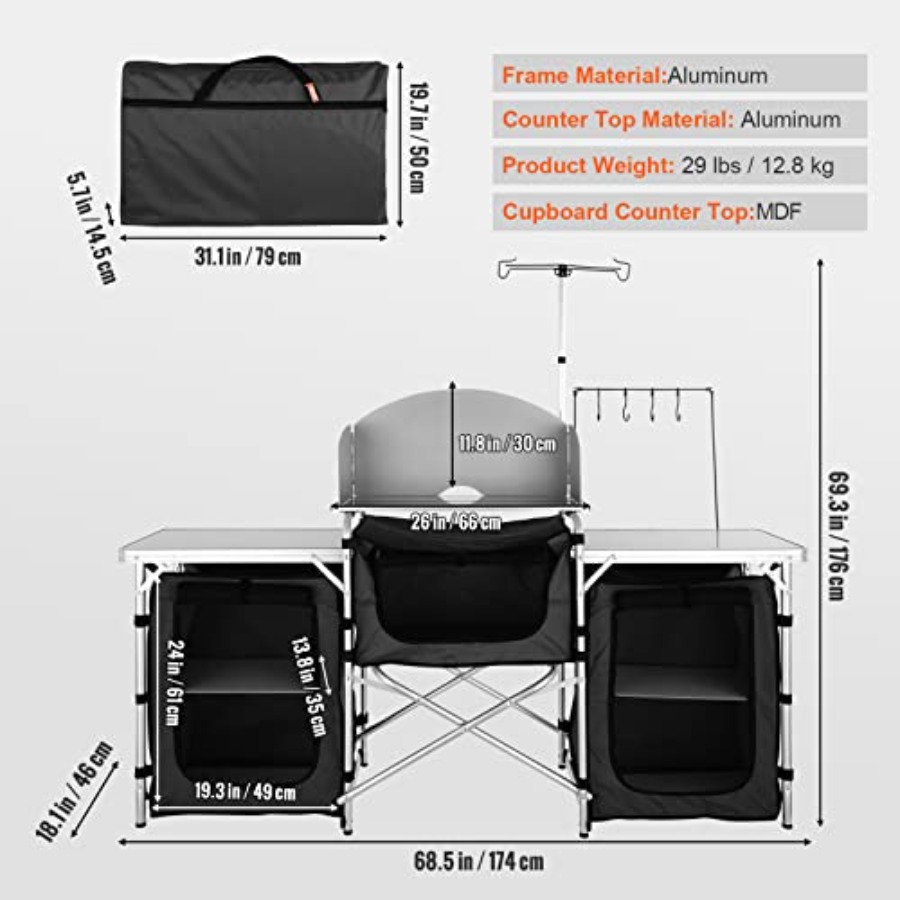 Campingkeukentafel, opvouwbare - Camping Cooking Cupboard recensie en prijs